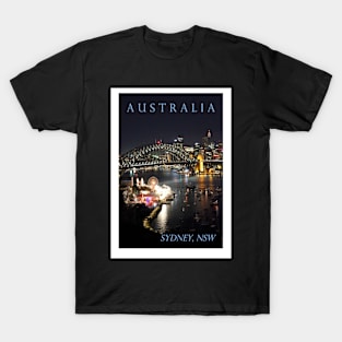 Sydney Night Skyline T-Shirt